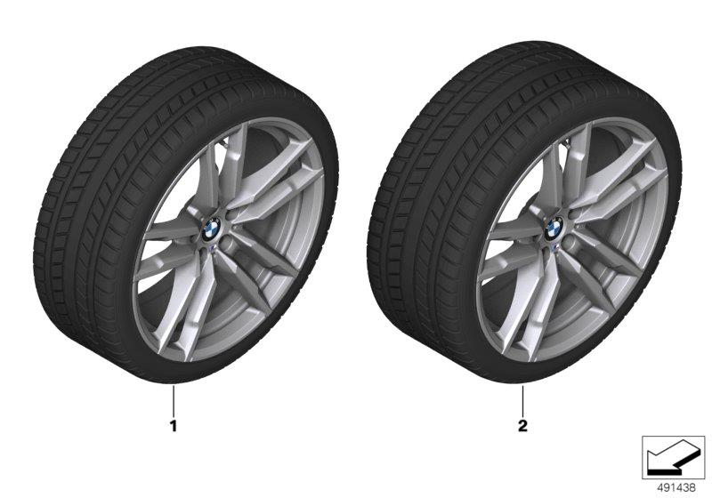 Diagram Winter wheel w.tire M doub.sp.764M-20" for your BMW X3  
