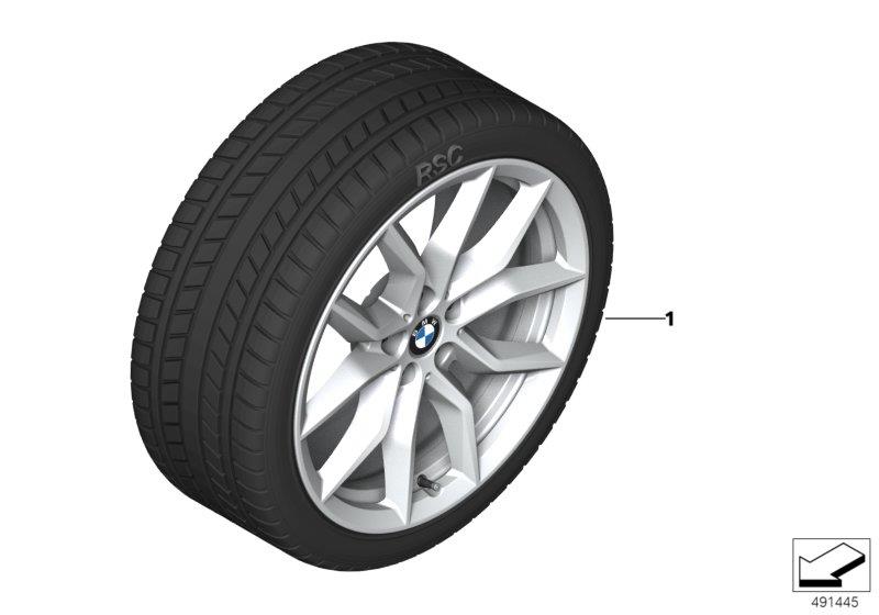 Diagram Winter wheel with tire V-spoke 734 - 19" for your 2023 BMW X5   