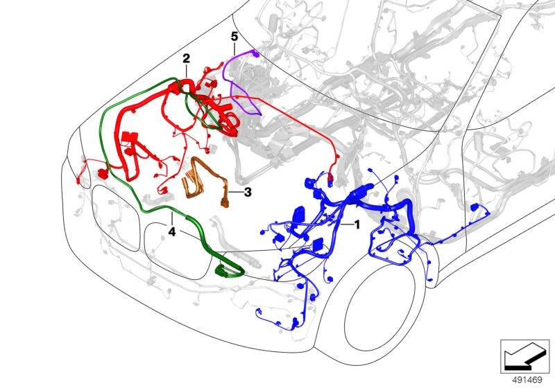 Diagram Rep.cable f.main wiring harness - front for your 2023 BMW 330iX   