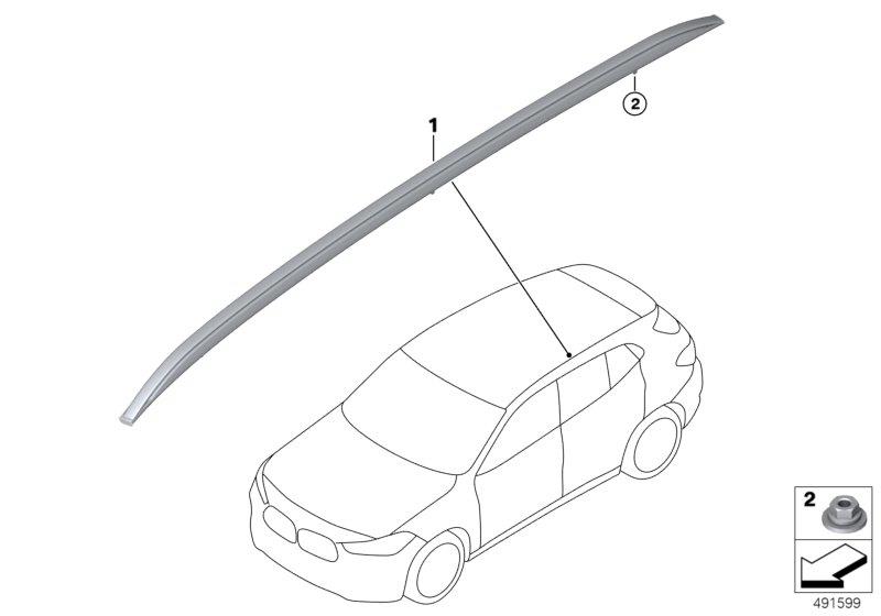 Diagram Retrofit, roof rail for your BMW