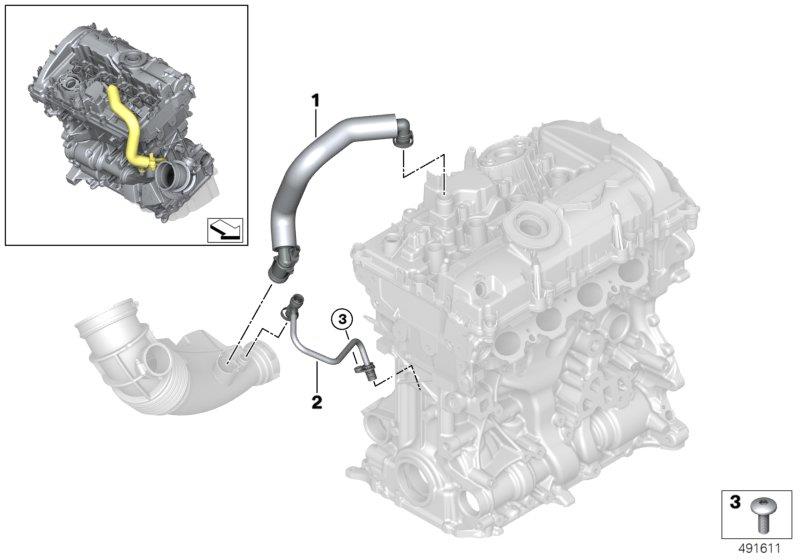 Diagram Crankcase-Ventilation for your BMW