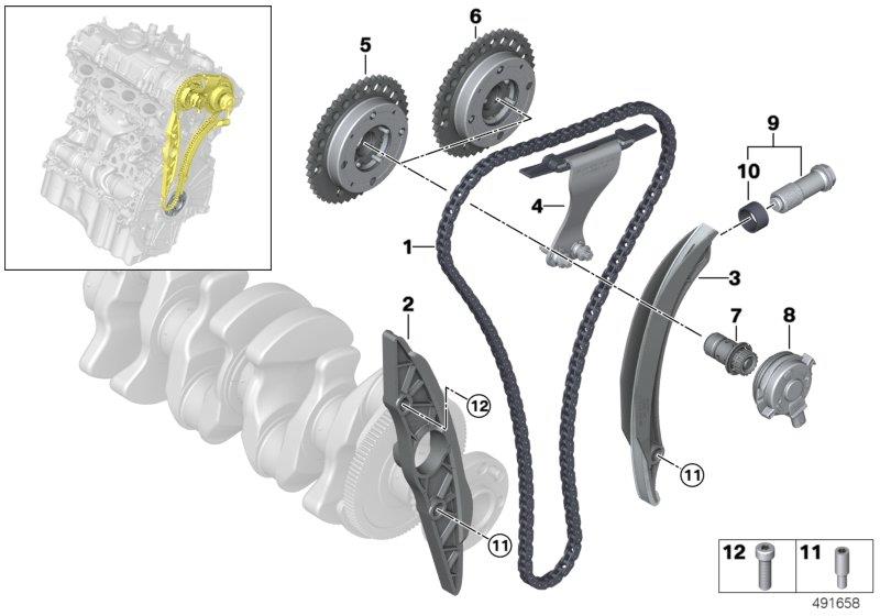 Diagram Timing and valve train-timing chain for your 2023 BMW X2   