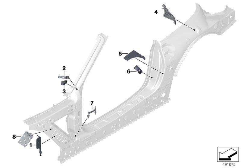 Diagram Cavity shielding, side frame for your 2014 BMW M6   