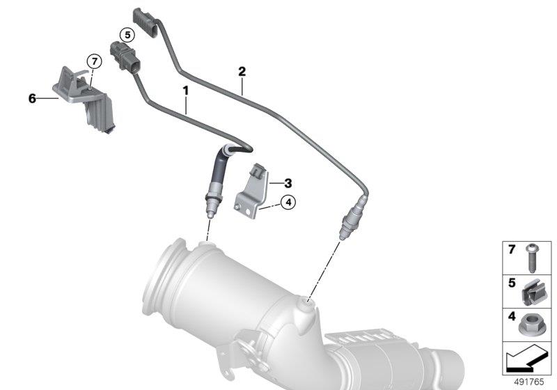 Diagram Lambda Probe Fixings for your 1988 BMW M6   