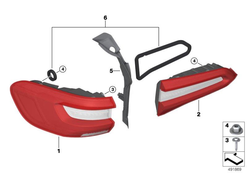 Diagram Rear light for your 2023 BMW X5   