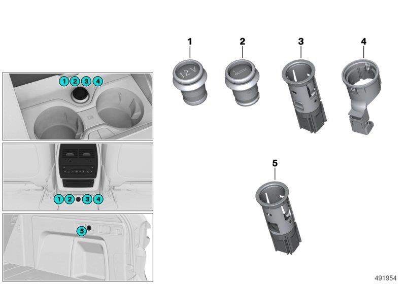 Diagram Cigarette lighter / sockets for your 2010 BMW M3   