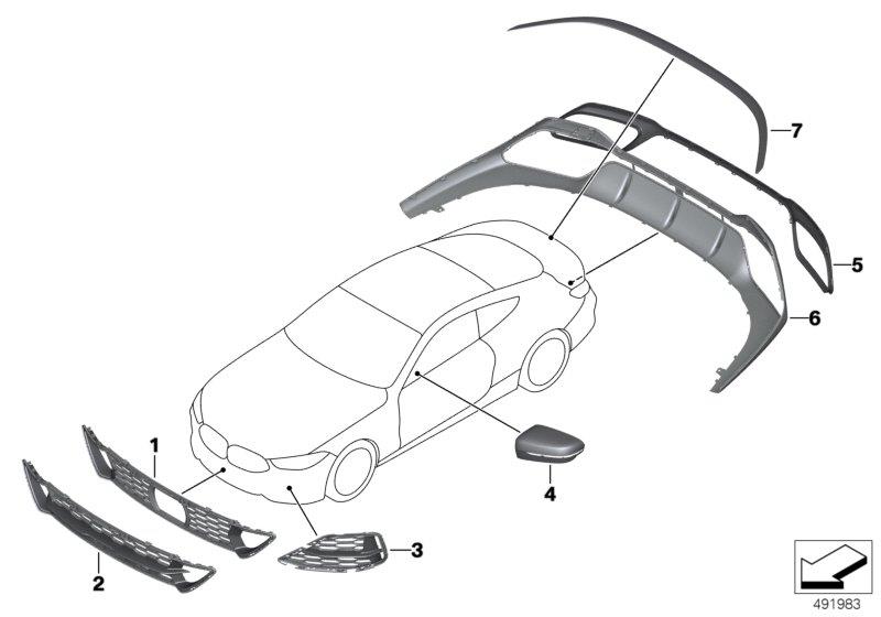 Diagram Retrofit carbon package for your 2006 BMW 530i   