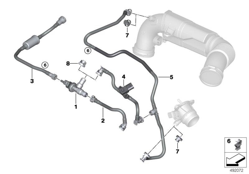 Diagram Fuel tank breather valve for your BMW X2  