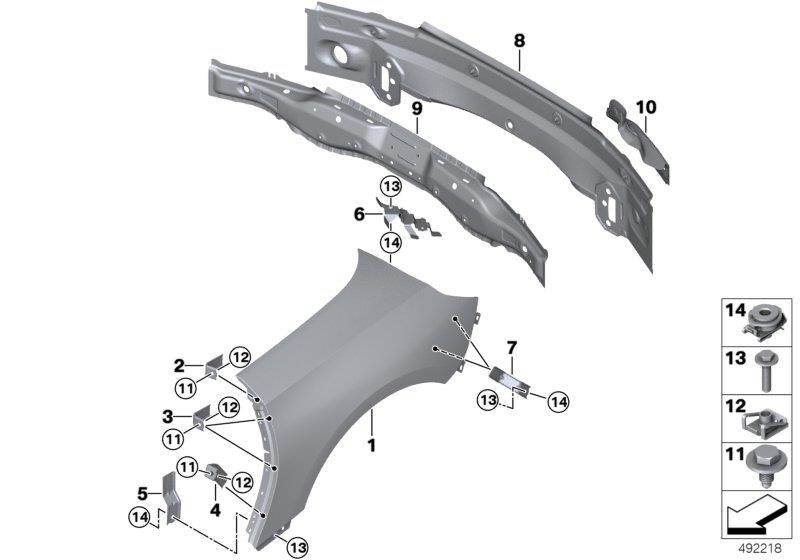 Diagram Side panel/tail trim for your BMW