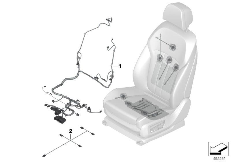 Diagram Wiring harness, seat, front for your BMW M6  