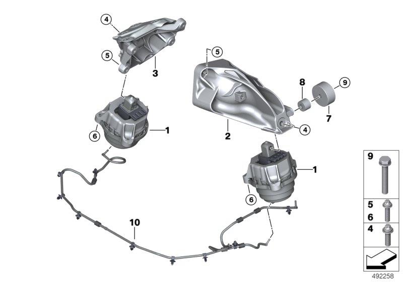 Diagram Engine Suspension for your 2022 BMW 530i Sedan  