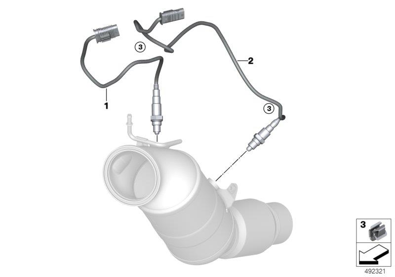 Diagram Lambda Probe Fixings for your BMW