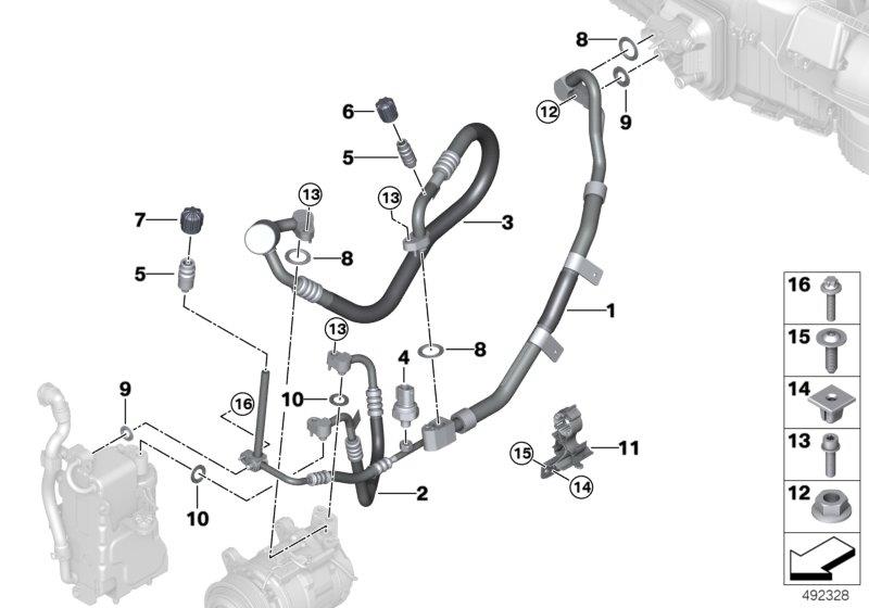 Diagram Coolant lines for your 1988 BMW M6   