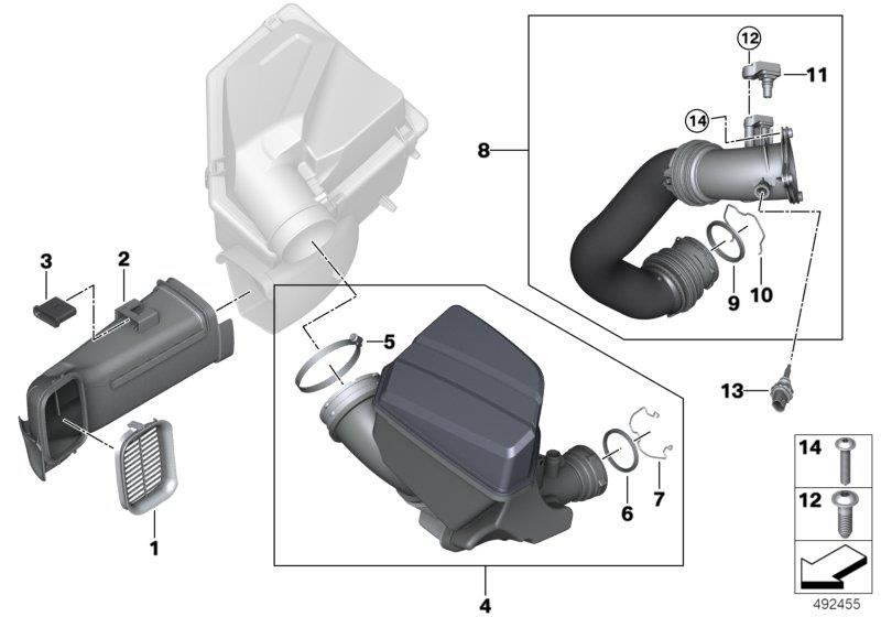 Diagram Air duct for your 2021 BMW 430iX Coupe  
