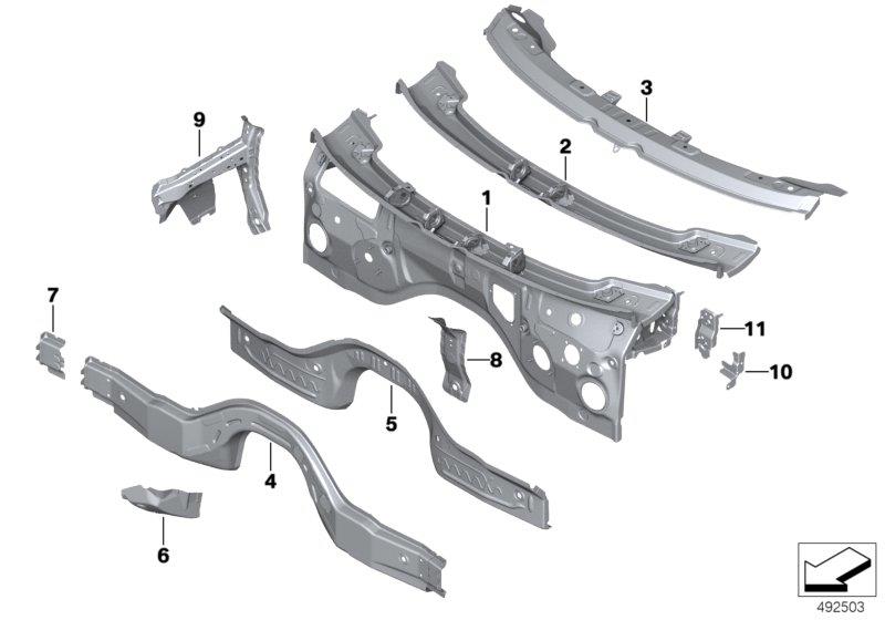 Diagram Splash wall parts for your BMW