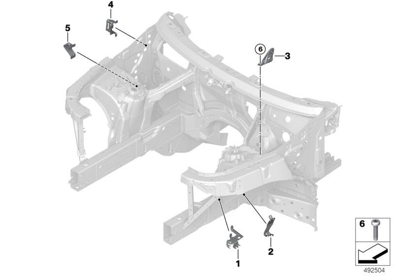 Diagram Front body bracket for your BMW