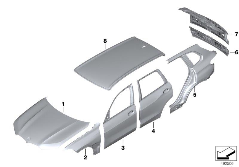 Diagram Outer panels for your 2019 BMW 440iX   