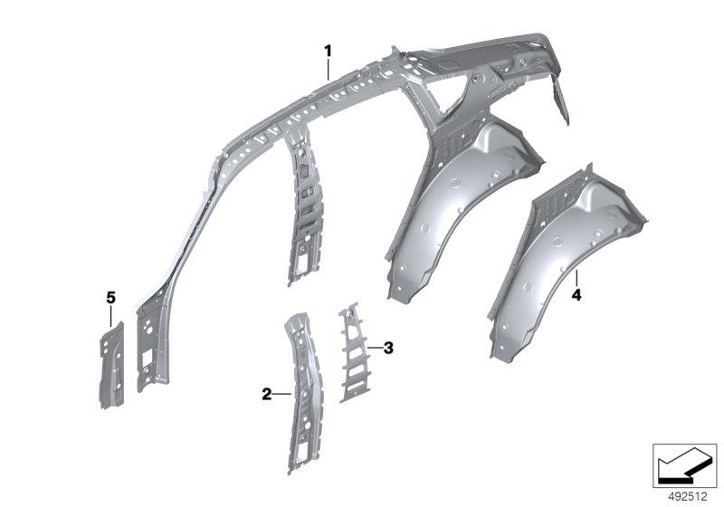 Diagram Side frame section, inner for your 2007 BMW M6   