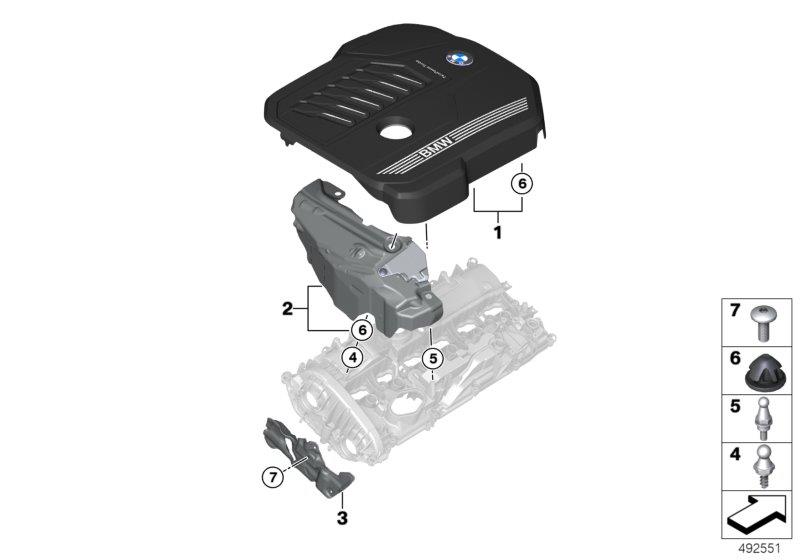 Diagram Engine acoustics for your 2016 BMW 640iX   