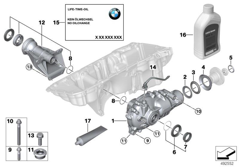 Le diagramme Pont avant 175AL pour votre BMW