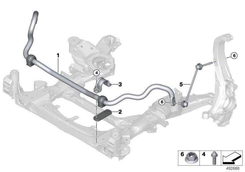 Diagram Stabilizer, front for your 2016 BMW 330e   