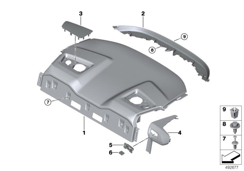 Diagram Rear window shelf for your BMW