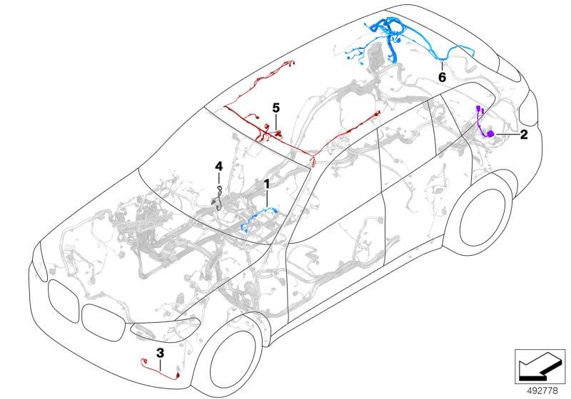 Diagram Additional wiring harnesses for your 2018 BMW X4   