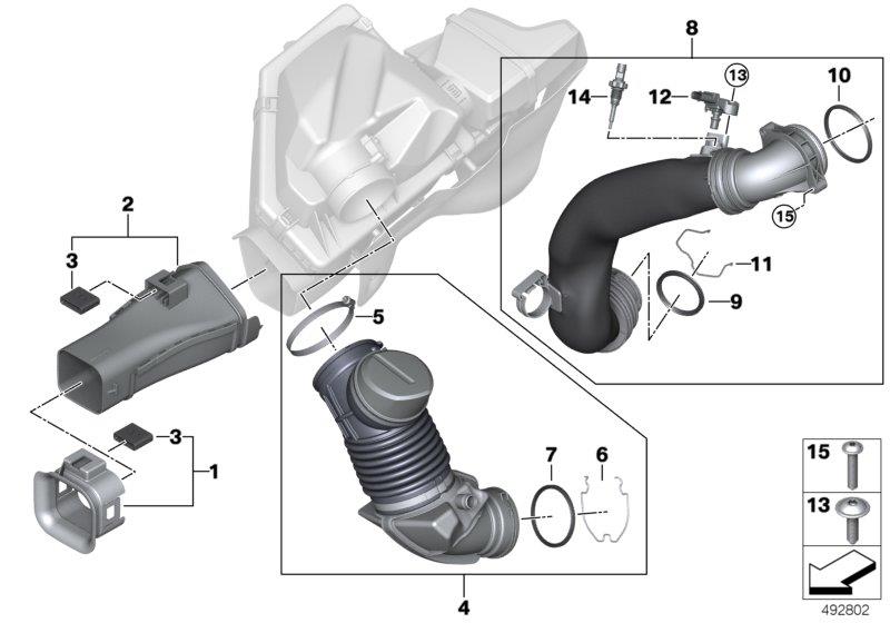 Diagram Air duct for your 2021 BMW Z4 Convertible 30i 