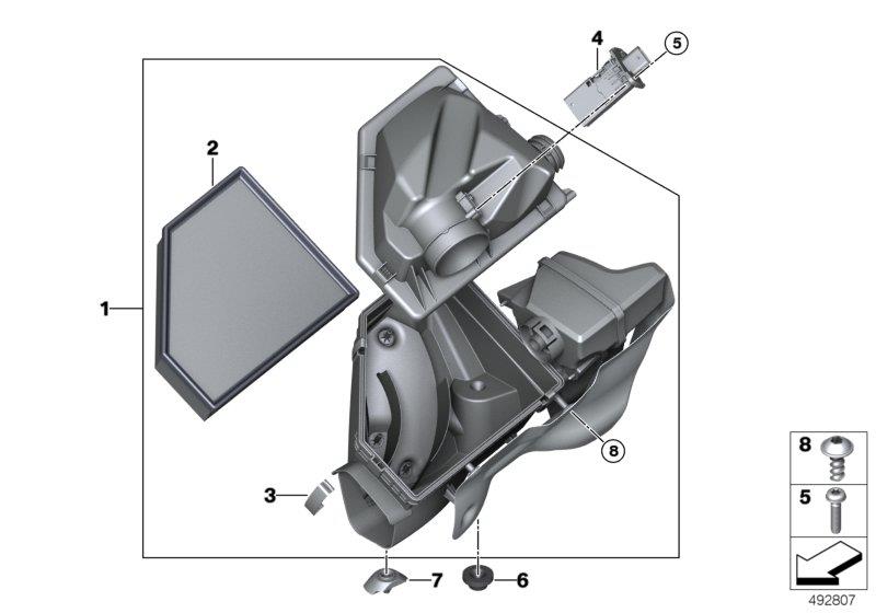 Diagram Intake muffler for your BMW