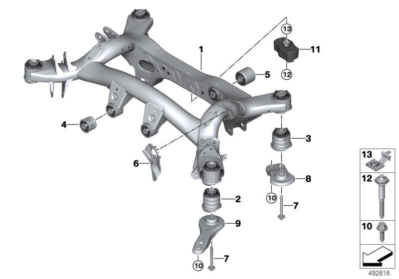 Diagram Rear axle carrier for your 2010 BMW M6   