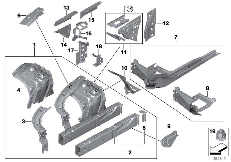 Diagram Wheelhouse/engine support for your 2015 BMW M6   