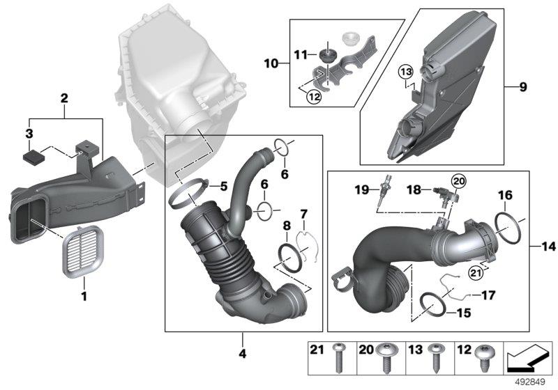Diagram Air duct for your 2020 BMW X5   