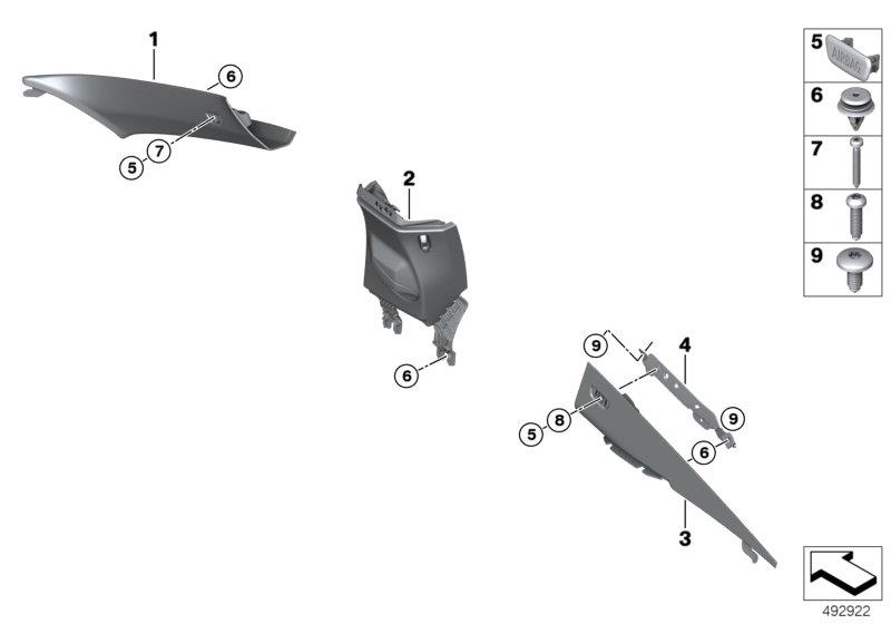 Diagram Trim panel A- / B- / C-Column for your 2012 BMW 335i   