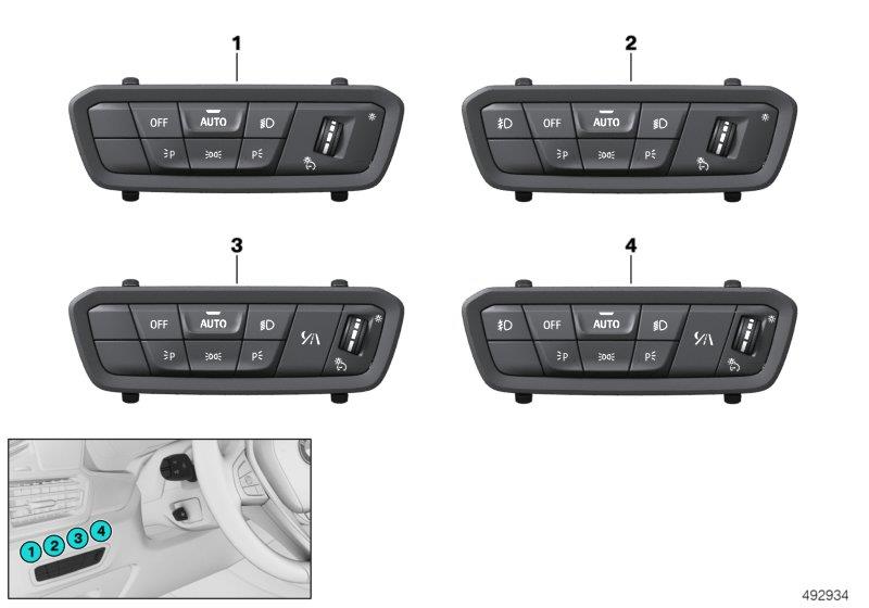 Diagram Control unit lights for your BMW