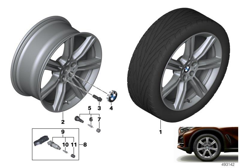 Diagram BMW LA wheel star spoke 736 - 20" for your 2019 BMW X5   
