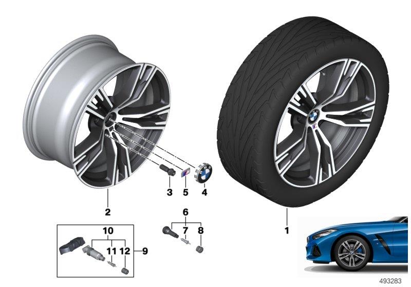 Diagram BMW LA wheel double spoke 798M - 18" for your BMW