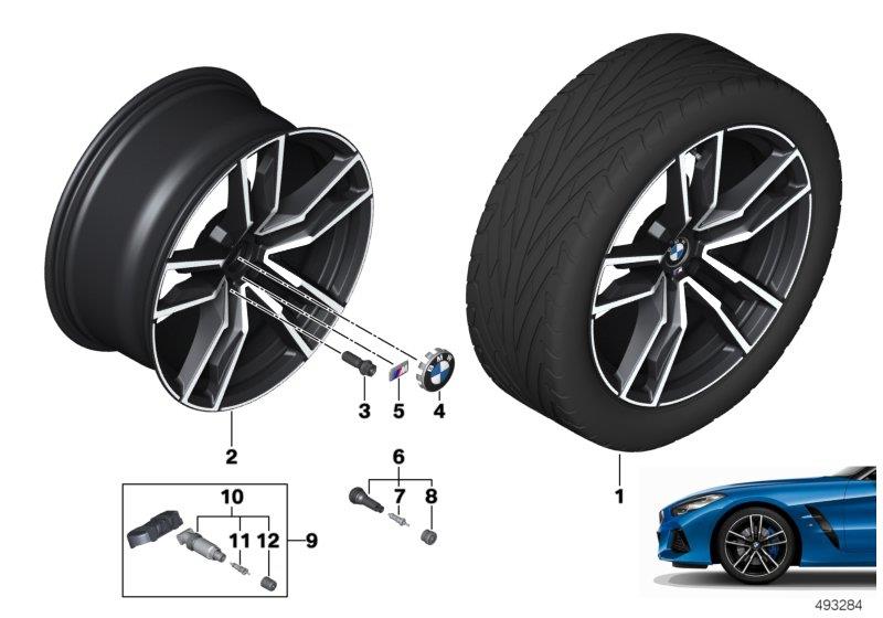 Diagram BMW LA wheel double-spoke 799M - 19" for your BMW