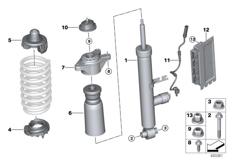 Diagram Strut, rear / VDC / control module for your 2006 BMW Z4   