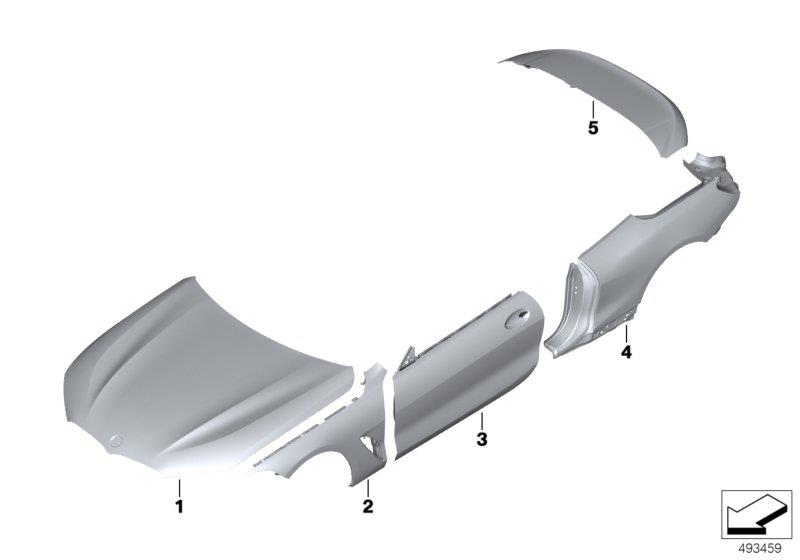 Diagram Outer panels for your BMW