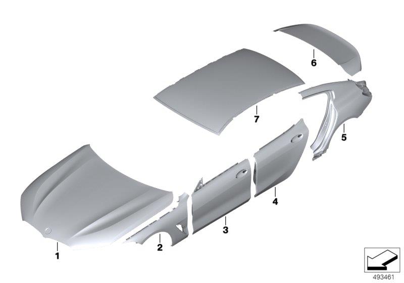 Diagram Outer panels for your BMW