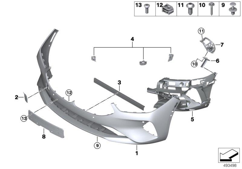 Diagram Trim cover, front for your 2018 BMW X2 28iX  