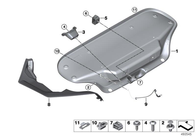 Diagram Trunk lid trim panel for your 2007 BMW M6   