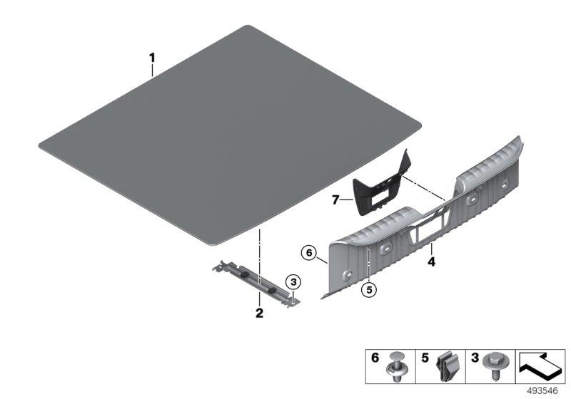 Diagram Trim panel, trunk floor for your 2012 BMW M6   