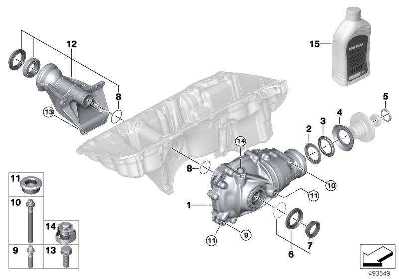 Diagram Final drive (front axle) for your 2022 BMW 330iX   