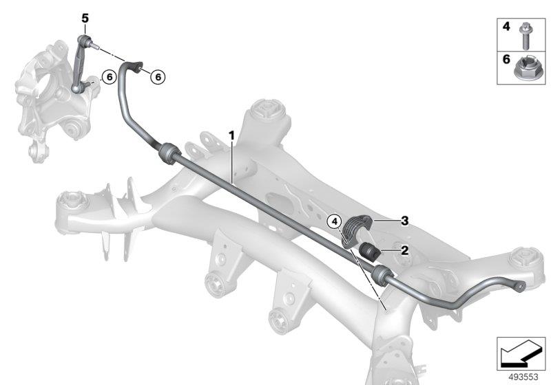 Diagram Stabilizer, rear for your 1988 BMW M3   