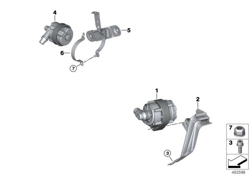 Diagram Electric water pump / mount for your BMW