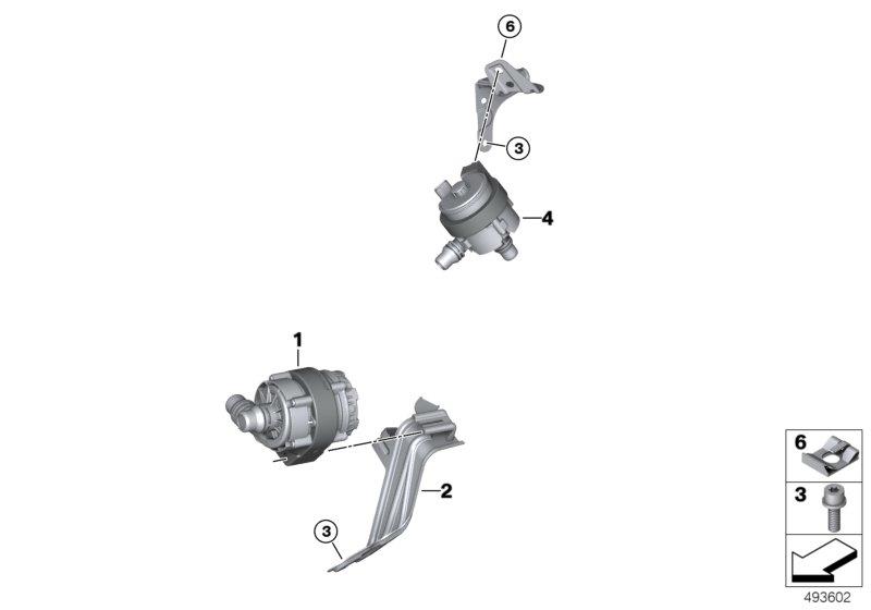 Diagram Electric water pump / mount for your BMW