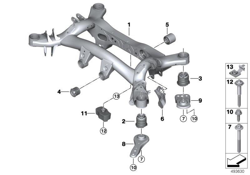 Diagram Rear axle carrier for your 2018 BMW X2   