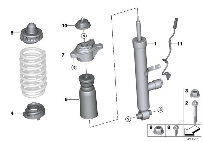 Diagram Spring strut rear / VDC for your 2006 BMW Z4   