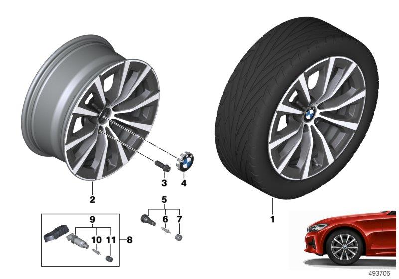 Diagram BMW LA wheel V-spoke 775 - 17" for your BMW 330iX  